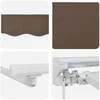 Rankinis markizės rėmas su LED Taupe 4,5 × 3 m