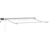 Rankinis markizės rėmas su LED Žalia ir balta 3 x 2,5 m