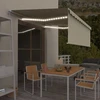 Rankiniu būdu ištraukiama markizė, kreminė, 4x3m