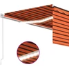 Rankiniu būdu ištraukiama markizė, oranžinė ir ruda, 4,5x3m