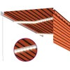 Rankiniu būdu ištraukiama markizė, oranžinė ir ruda, 3x2,5m