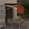 Rankiniu būdu ištraukiama markizė, oranžinė ir ruda, 3x2,5m