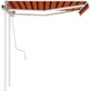 Rankiniu būdu ištraukiama markizė, oranžinė ir ruda, 3,5x2,5m