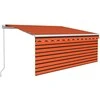 Rankiniu būdu ištraukiama markizė, oranžinė ir ruda, 3,5x2,5m