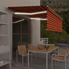 Rankiniu būdu ištraukiama markizė, oranžinė ir ruda, 4,5x3m