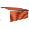 Rankiniu būdu ištraukiama markizė, oranžinė ir ruda, 3x2,5m