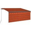 Rankiniu būdu ištraukiama markizė, oranžinė ir ruda, 3,5x2,5m