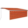 Rankiniu būdu ištraukiama markizė, oranžinė ir ruda, 4,5x3m