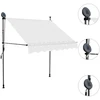 Rankiniu būdu ištraukiama markizė su LED, kreminė, 200cm