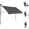 Rankiniu būdu ištraukiama markizė su LED, antracito, 300cm