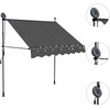 Rankiniu būdu ištraukiama markizė su LED, antracito, 100cm