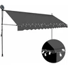 Rankiniu būdu ištraukiama markizė su LED, antracito, 400cm