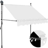 Rankiniu būdu ištraukiama markizė su LED, kreminė, 200cm