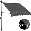 Rankiniu būdu ištraukiama markizė su LED, antracito, 100cm