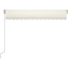 Rankiniu būdu ištraukiama markizė su LED, kreminė, 350x250cm
