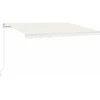 Rankiniu būdu ištraukiama markizė su LED, kreminė, 400x300cm