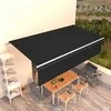 Rankiniu būdu ištraukiama markizė su uždanga, antracito, 6x3m
