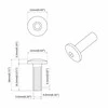 Rankovinės Veržlės 12 pcs Juodas M4 x 14,5 mm Metalas