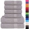 Rankšluostis Rankšluosčių rinkinys, 6vnt., pilki, 100% medvilnė, 360g/m²