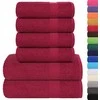 Rankšluostis Rankšluosčių rinkinys, 6vnt., raudoni, 100% medvilnė, 360g/m²