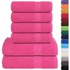 Rankšluostis Rankšluosčių rinkinys, 12vnt., rožiniai, 100% medvilnė, 360g/m²