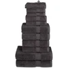 Rankšluostis Rankšluosčių rinkinys SOLUND, 12vnt., antracito, 600g/m²