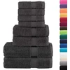 Rankšluostis Rankšluosčių rinkinys SOLUND, 8vnt., antracito, 600g/m²