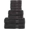 Rankšluostis Rankšluosčių rinkinys SOLUND, 8vnt., antracito, 600g/m²