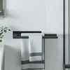 Rankšluosčių stovas Juoda 40 x 9 x 4 cm Nerūdijantis plienas