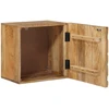 Rankų darbo naktinė spintelė Teak medžio rudas 40x30x40 cm