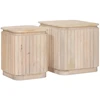 Rankų darbo šoniniai stalų rinkinys 2 pcs Balta 45 x 45 x 45 cm