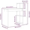 Stalas su lentyna Balta 108 x 55 x 103.5 cm Apdirbta mediena
