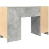 Rašomasis stalas, betono pilkas, 120x42x76 cm, apdirbta mediena