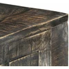 Rašomasis stalas, juodos sp., 110x50x75 cm, mango med. masyvas