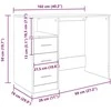 Rašomasis stalas Old Wood 102x50x76 cm Inžinierinė mediena