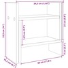 Rašomojo stalo lentyna, betono, 34,5x15,5x35,5cm, mediena