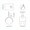 Ratukai 12 vnt. Juoda 40,1 x 37,8 mm PP ir geležis
