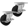 Ratukas 2 pcs Juoda ir sidabro 50,7 x 50,7 x 24,4 mm