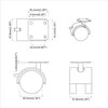 Ratukas 2 vnt. Juoda 39,5 x 39,5 x 37,8 mm