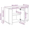 Ratuotas kabinetas su ratu Medus ruda 100 x 39 x 65,5 cm