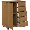 Ratuotas kabinetas su ratu Medus ruda 63,5 x 39 x 79 cm