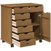 Ratuotas kabinetas su ratu Medus ruda 63,5 x 39 x 65,5 cm