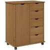 Ratuotas kabinetas su ratu Medus ruda 63,5 x 39 x 79 cm