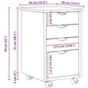 Ratuotas kabinetas MOSS Medaus Ruda 34 x 39 x 56 cm