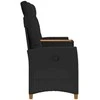 Reclining Bench with Table Juoda 126 x 65 x 112 cm poliratanas