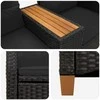 Reclining Bench with Table Juoda 126 x 65 x 112 cm poliratanas