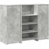 Registratūra, betono pilkas, 135x50x103,5 cm, apdirbta mediena
