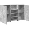 Registratūra, betono pilkas, 155x50x103,5 cm, apdirbta mediena