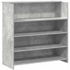 Registratūra, betono pilkas, 180x50x103,5 cm, apdirbta mediena