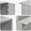 Registratūra, betono pilkas, 180x50x103,5 cm, apdirbta mediena